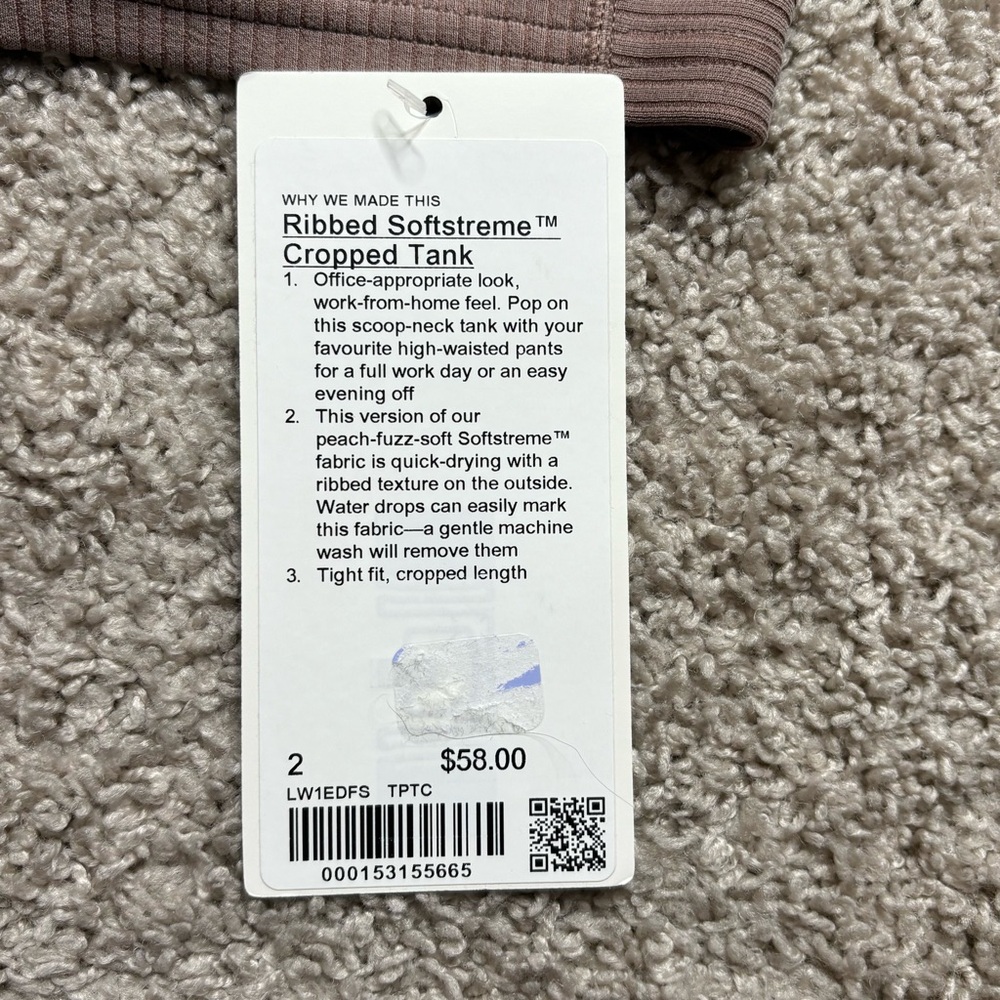 Lululemon Ribbed Softstreme Cropped Tank Top - Picture 5 of 5